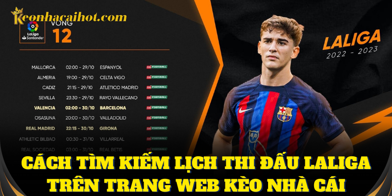 Lịch thi đấu LaLiga chi tiết cho mùa giải từ kèo nhà cái