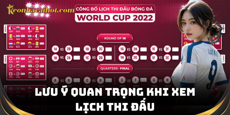 Lưu ý quan trọng khi xem lịch thi đấu