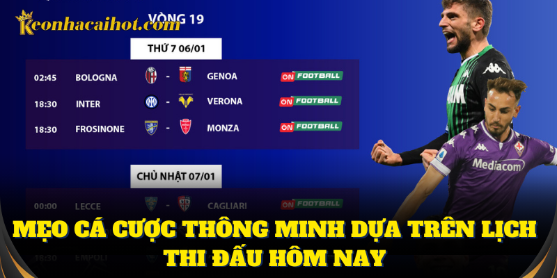 Khởi đầu cá cược với lịch thi đấu hôm nay chuẩn