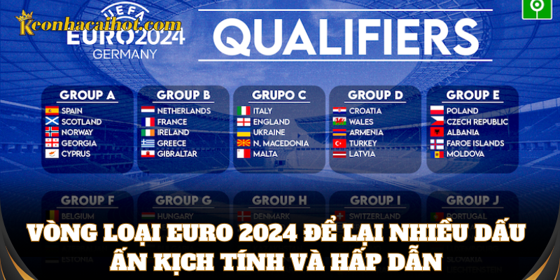 Vòng loại Euro 2024 để lại nhiều dấu ấn kịch tính và hấp dẫn